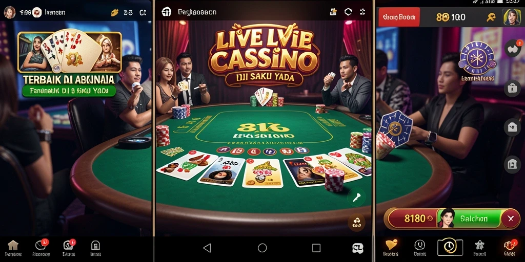 Screenshot 8180 menampilkan dealer profesional dan permainan Live Casino yang seru.