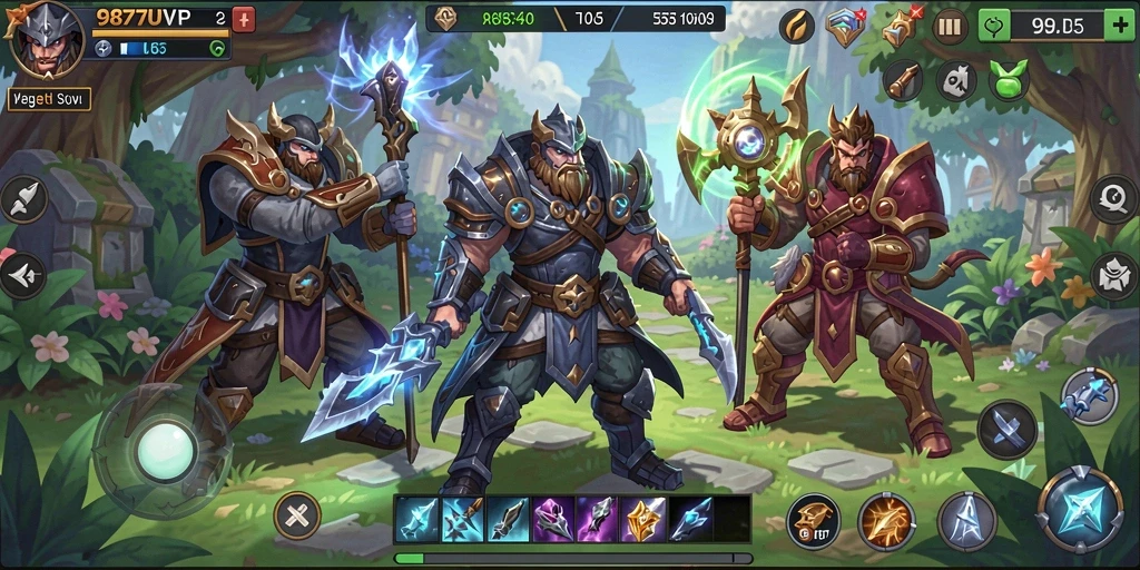 Gameplay 987UP, seru dan menegangkan dengan elemen ARPG yang mendalam.
