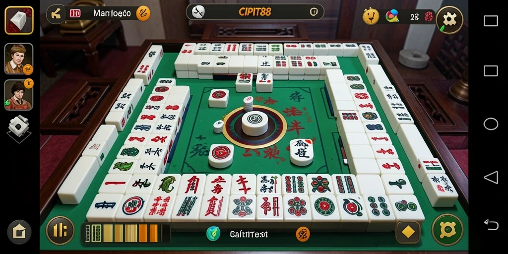 Screenshot gameplay CIPIT88 menampilkan keseruan bermain Mahjong.