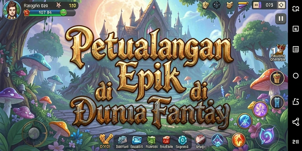 Screenshot utama menunjukkan aksi petualangan seru di DY01.