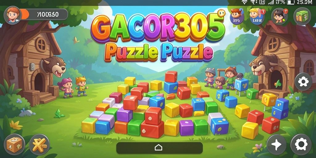 Screenshot utama GACOR305 menampilkan gameplay Puzzle yang seru.