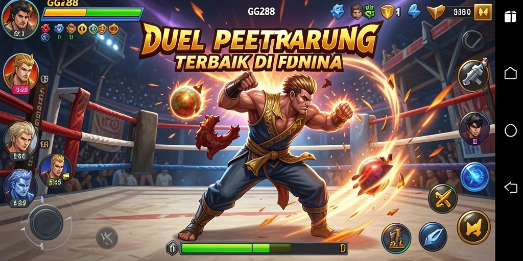 Tangkapan layar GG288 menampilkan aksi pertarungan seru dengan karakter yang kuat.