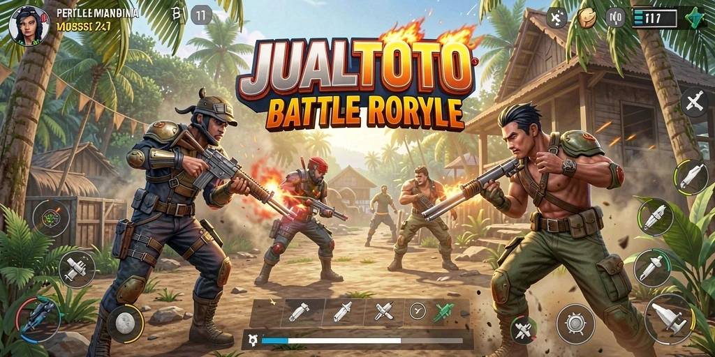 Gameplay seru JUALTOTO dengan pertempuran intens dan strategi cerdas.