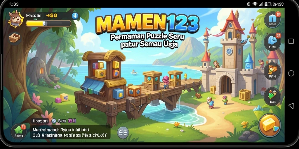 Screenshot MAMEN123 menampilkan gameplay Puzzle yang seru dan menantang.
