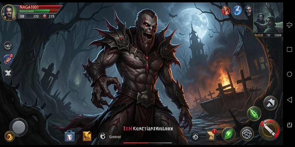 Tampilan gameplay menegangkan dalam NAGA1001 dengan efek mencekam.