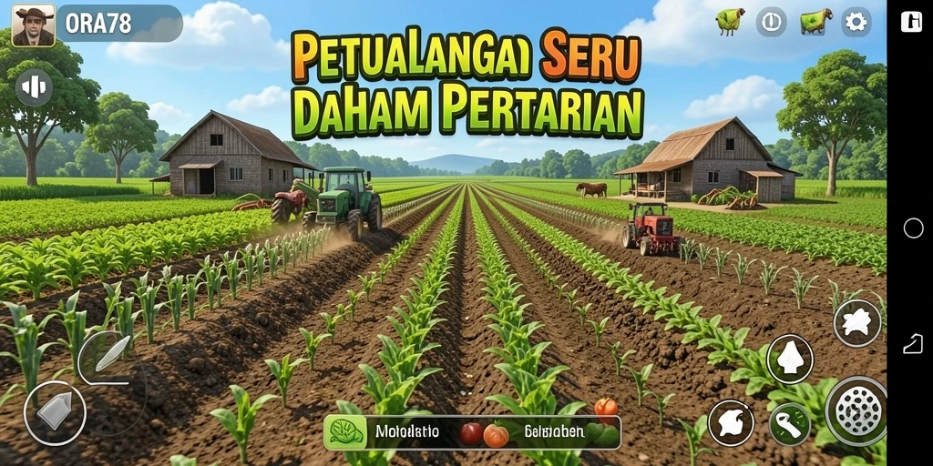 Tampilan gameplay Farming yang mengasyikkan di ORA78.