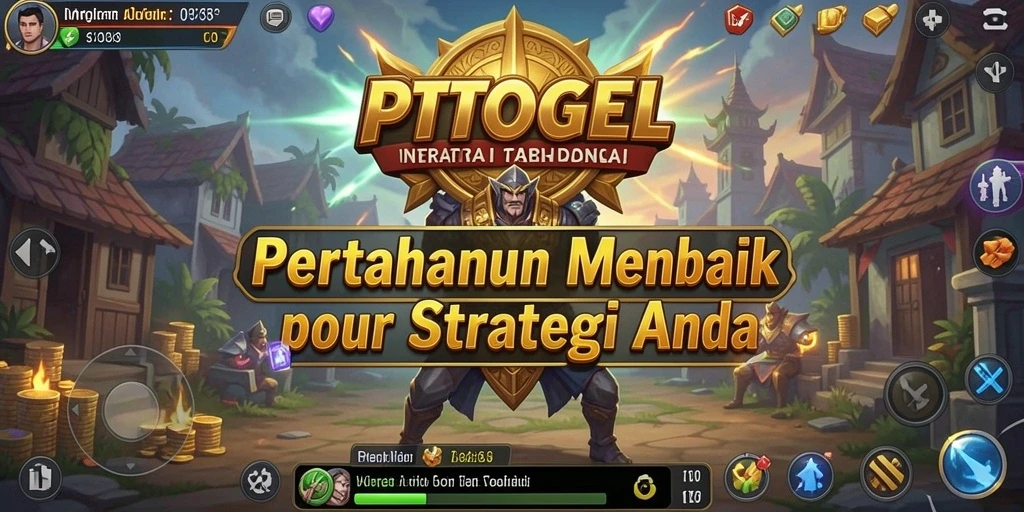 Screenshot menampilkan gameplay seru PTTOGEL dalam pertahanan menara.