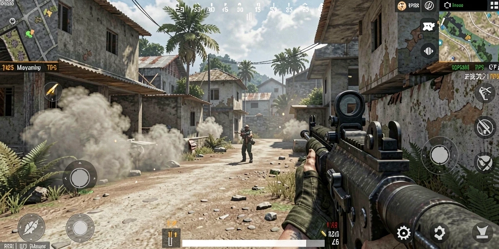 Tampilan keganasan tempur dalam gameplay RP886 yang menegangkan.