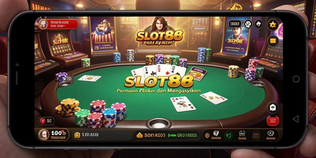 Screenshot utama SLOT88 menampilkan gameplay seru Poker yang menegangkan.